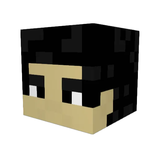 Duckale Minecraft avatar head, 3D render