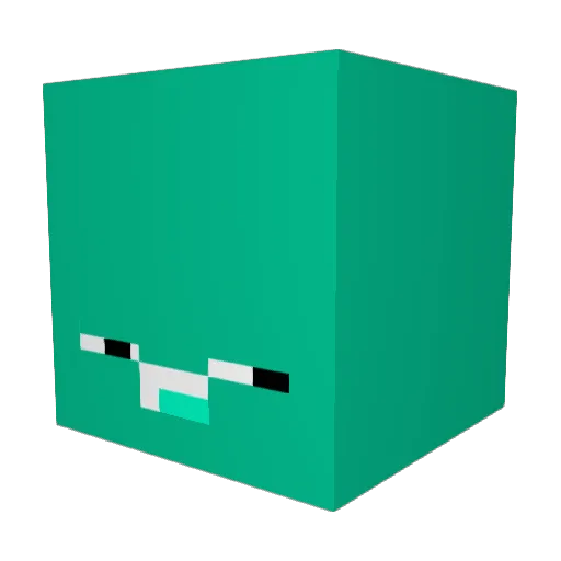 DuckbaeK Minecraft avatar head, 3D render