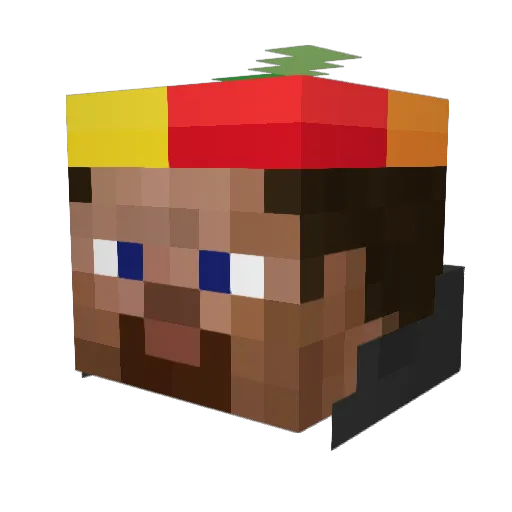 DuckedSE Minecraft avatar head, 3D render