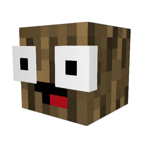 Duckerus Minecraft avatar head, 3D render