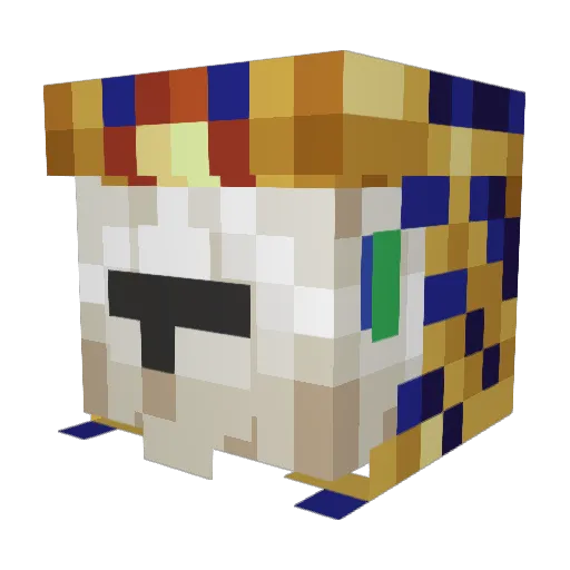 DuckestConfundo Minecraft avatar head, 3D render