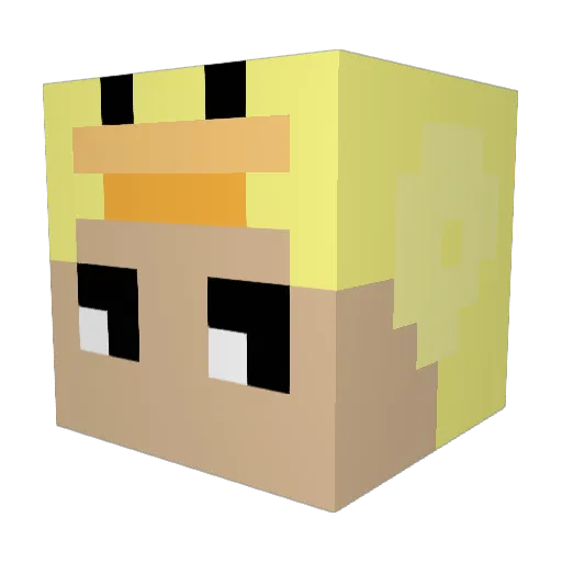 DuckeyYT Minecraft avatar head, 3D render