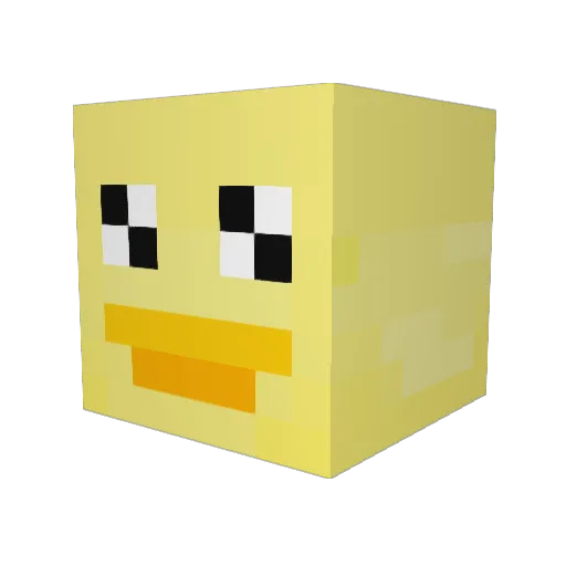 DuckieLMAO Minecraft avatar head, 3D render