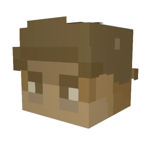 Duckie_King_101 Minecraft avatar head, 3D render