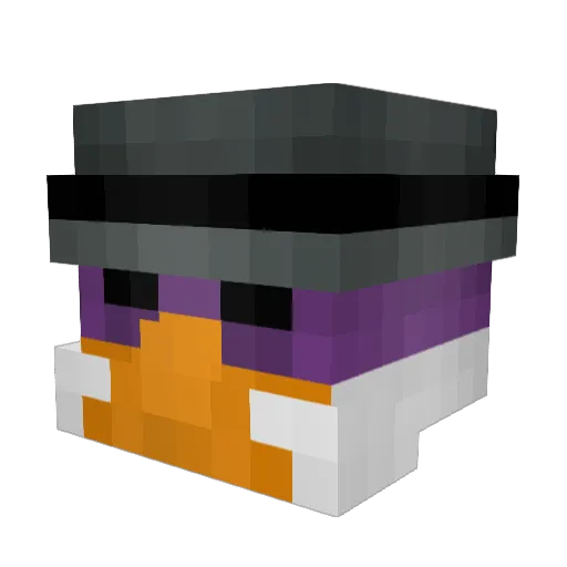 Duckieie Minecraft avatar head, 3D render