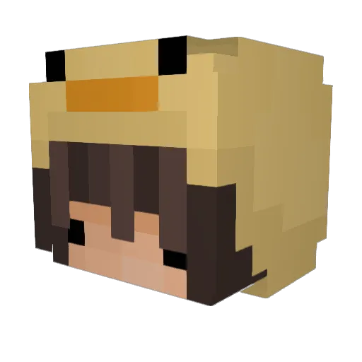 Duckles_ Minecraft avatar head, 3D render