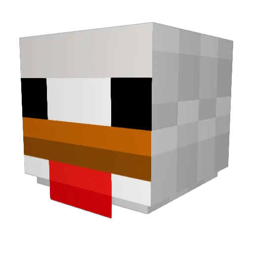 Duckling23 Minecraft avatar head, 3D render