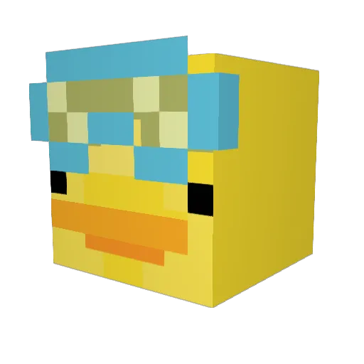 Duckling_AleX Minecraft avatar head, 3D render
