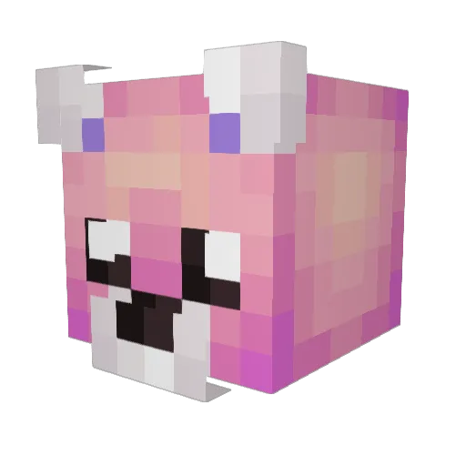 Duckmau Minecraft avatar head, 3D render