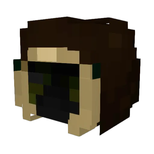 Ducknrun52 Minecraft avatar head, 3D render