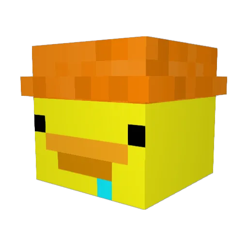 Duckongoodstuff Minecraft avatar head, 3D render