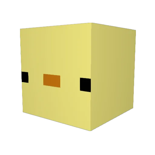 Duckoss Minecraft avatar head, 3D render