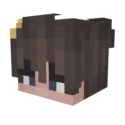 Duckqueen1234 Minecraft avatar head, 3D render