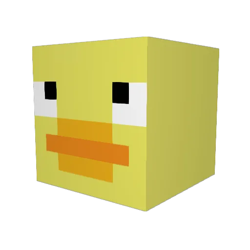 DucksRUs1 Minecraft avatar head, 3D render
