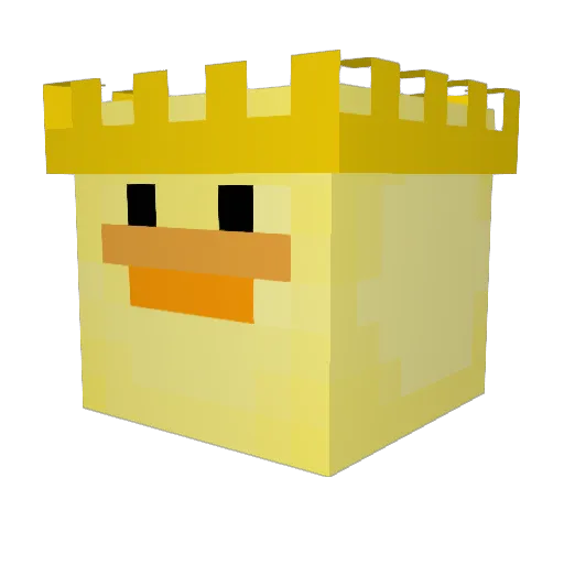 DucksRule Minecraft avatar head, 3D render