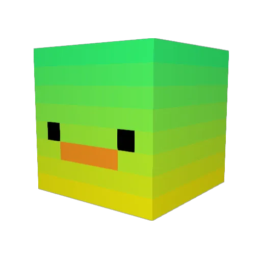 Ducksonline Minecraft avatar head, 3D render