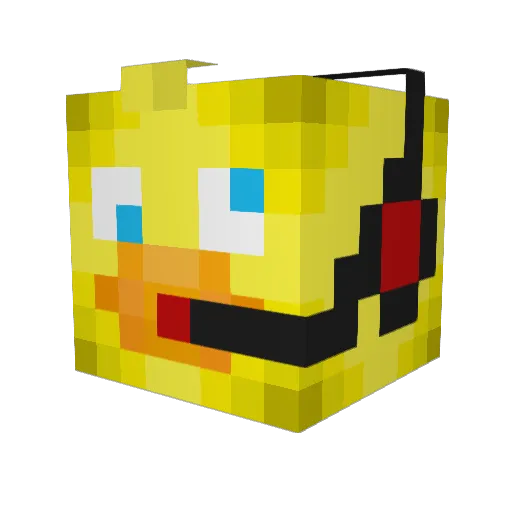 DucksterIsBack Minecraft avatar head, 3D render