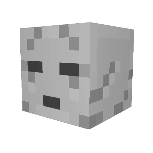 Duckterz Minecraft avatar head, 3D render
