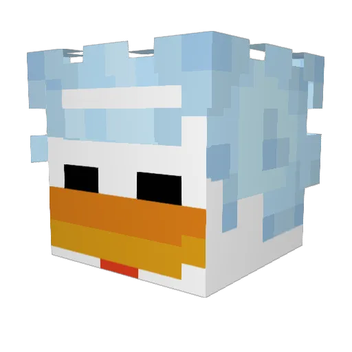 Duckthachud Minecraft avatar head, 3D render