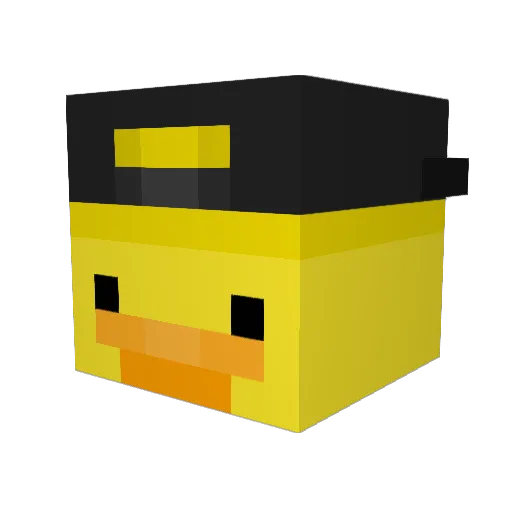 DucktheRainbows Minecraft avatar head, 3D render