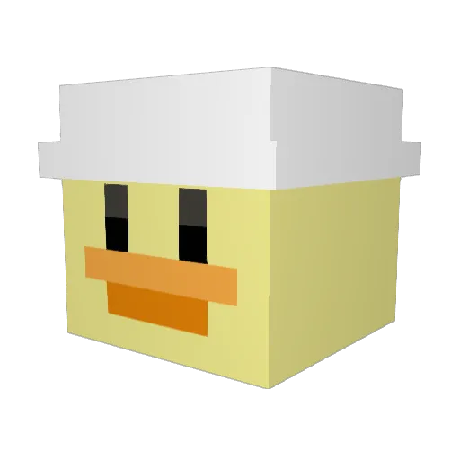 DucktorPlague Minecraft avatar head, 3D render