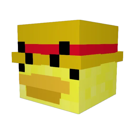 Duckwow Minecraft avatar head, 3D render