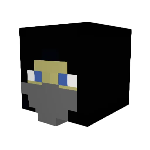 DuckyAssassinX Minecraft avatar head, 3D render