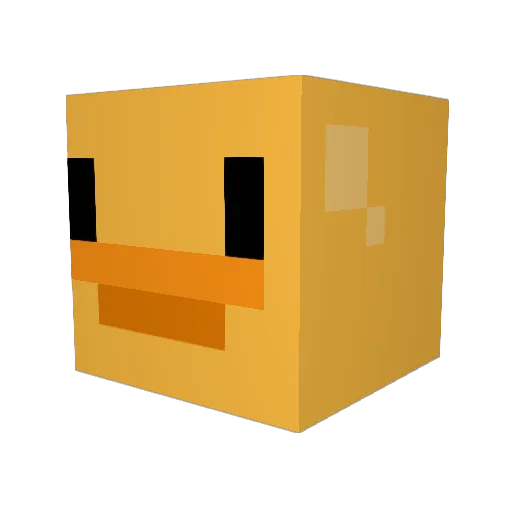 DuckyBarne Minecraft avatar head, 3D render