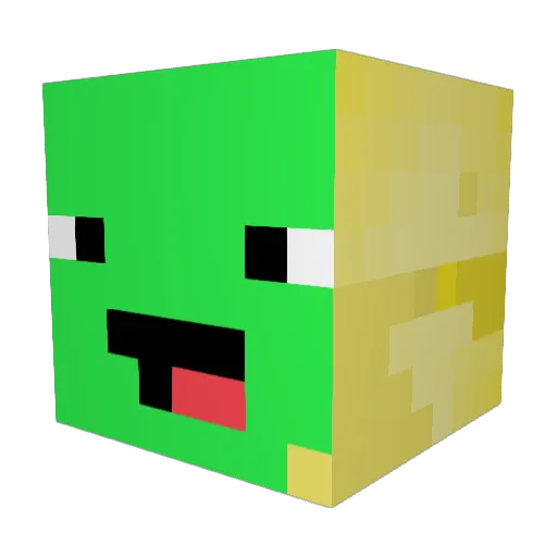 DuckyDirpo Minecraft avatar head, 3D render