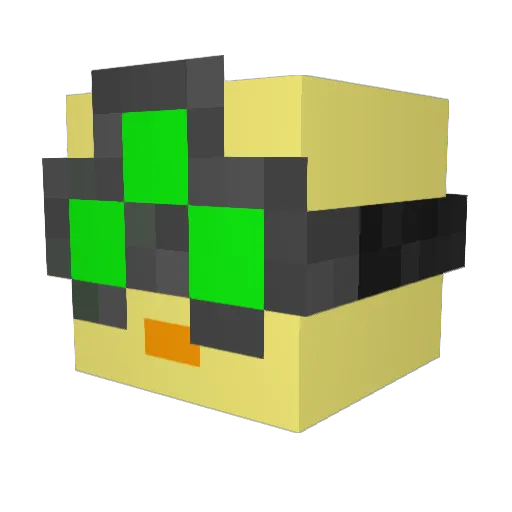 DuckyKvacky Minecraft avatar head, 3D render