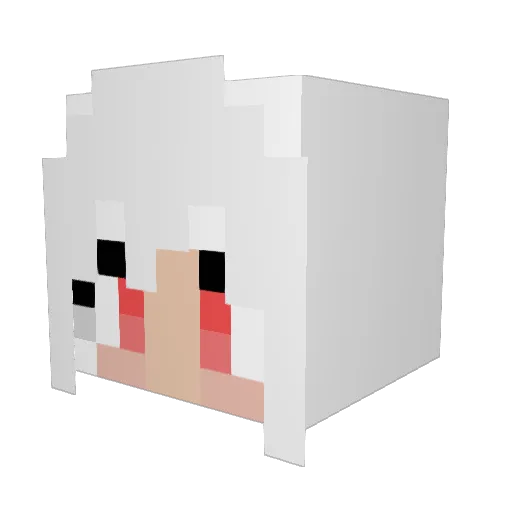 DuckyM0M0King Minecraft avatar head, 3D render