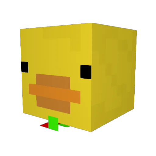 DuckyMoMo01 Minecraft avatar head, 3D render