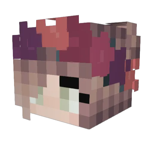 DuckyMoMo32 Minecraft avatar head, 3D render