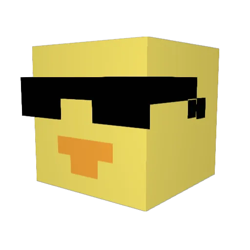 DuckySoldier55 Minecraft avatar head, 3D render