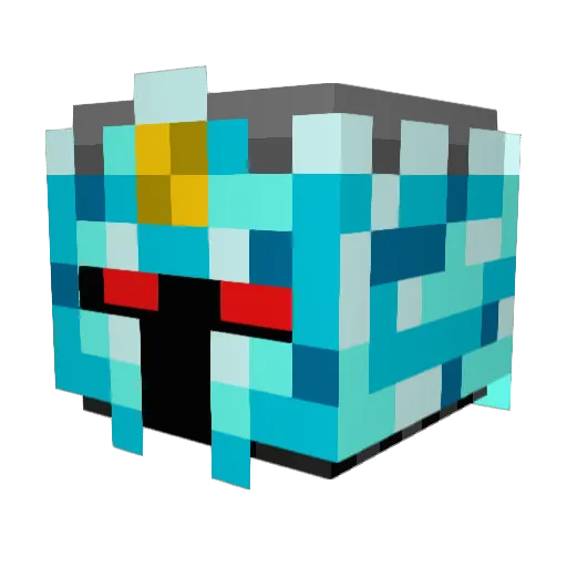 DuckyStruck Minecraft avatar head, 3D render