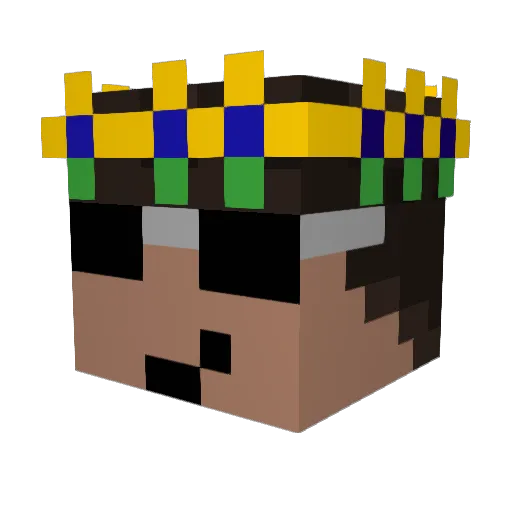 DuckyXP Minecraft avatar head, 3D render