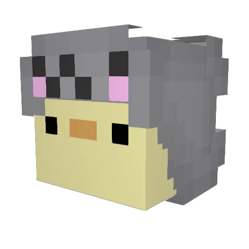 Ducky_Lee_ Minecraft avatar head, 3D render