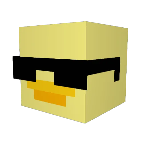 Duckyboy25 Minecraft avatar head, 3D render