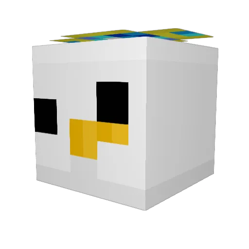 Duckyd135 Minecraft avatar head, 3D render