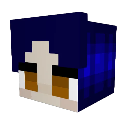 Duckyking1 Minecraft avatar head, 3D render