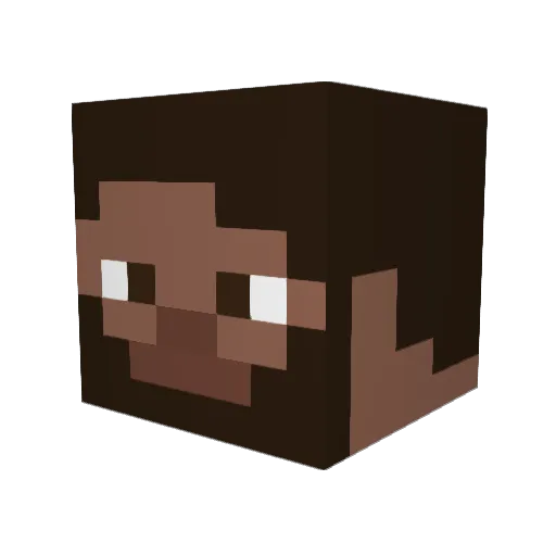 Duckyo2 Minecraft avatar head, 3D render