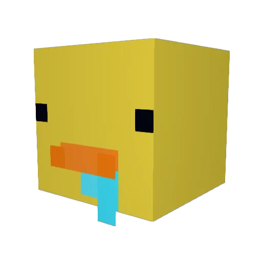 Duckzy2 Minecraft avatar head, 3D render