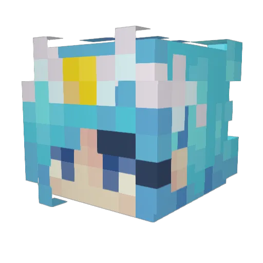 Duct_Duct Minecraft avatar head, 3D render