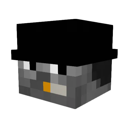 Dud4k_ Minecraft avatar head, 3D render
