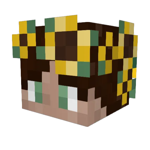 DudaaDandy Minecraft avatar head, 3D render