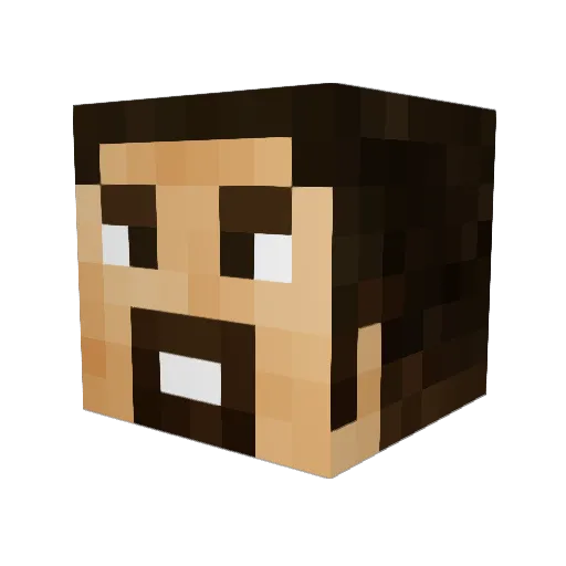 DuddlyLeads Minecraft avatar head, 3D render
