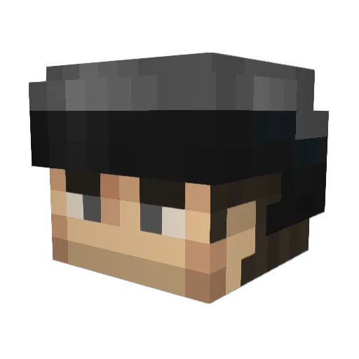 Duddyboy Minecraft avatar head, 3D render