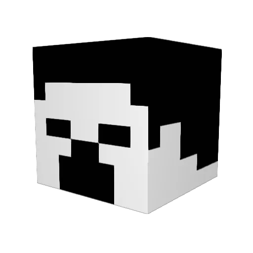 Dude197 Minecraft avatar head, 3D render