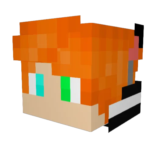 DudeDingo Minecraft avatar head, 3D render