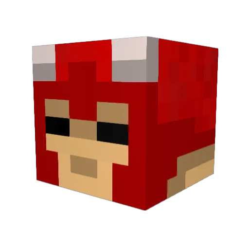 DudeDuster Minecraft avatar head, 3D render